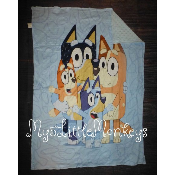 Bluey Kids Minky Dot Blanket 30 x 40 Inches - Picture 1 of 1
